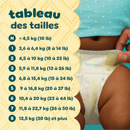 Pampers Swaddlers Windeln, Größe 0 (bis 4,5 kg), 84 Stück, Saugfähig, Hält Babys trocken und bequem, Hautverträgliche Einwegwindel