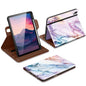 DTTO for iPad A16 Case, iPad 11th / 10th Generation Case (2025/2022), 360 Degree Rotating Premium Leather Folio Stand Cover with Pencil Holder, Brown