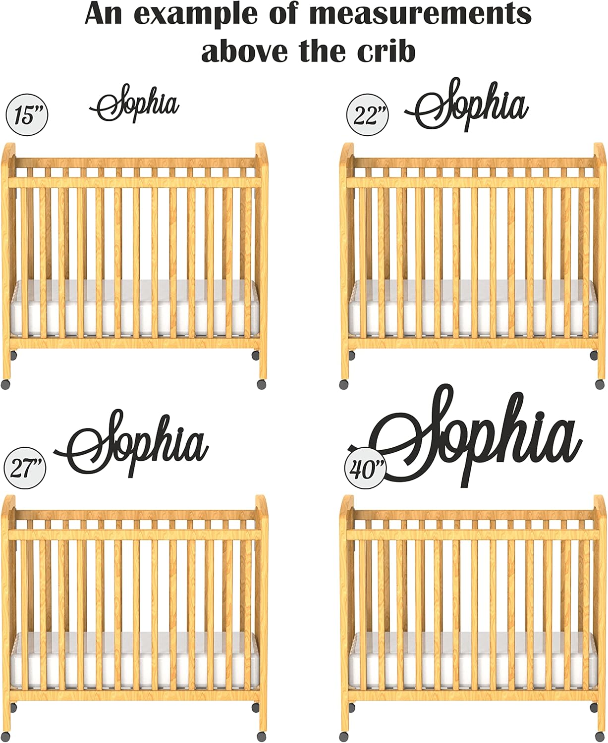 Personalized Wooden Name Sign for Nursery Wall