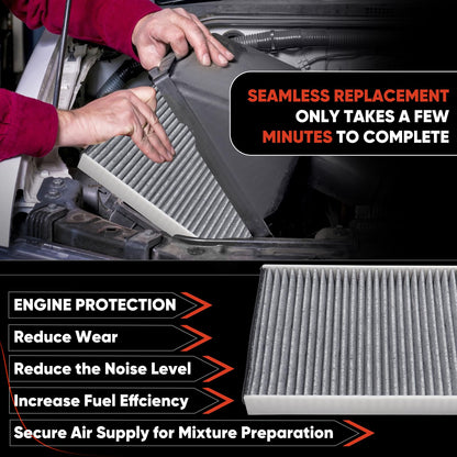 CA10262 Engine Air Filter Fit Ford Expedition/F150/F250/F350 (2007-2021) & Lincoln Navigator Replaces FA1883, 7C3Z9601A, A35642