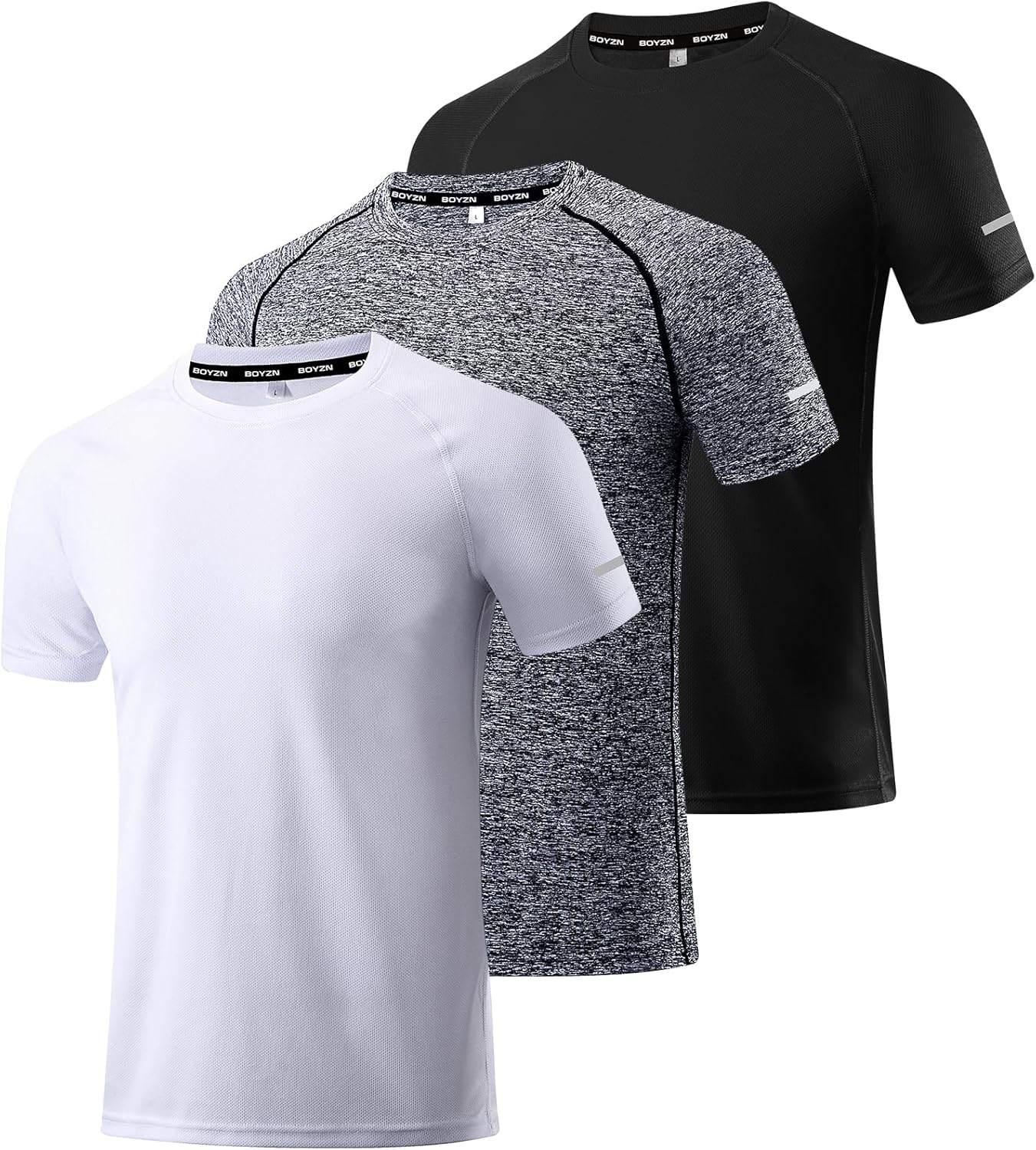 Small3 Pack-black/White/Heather Grey