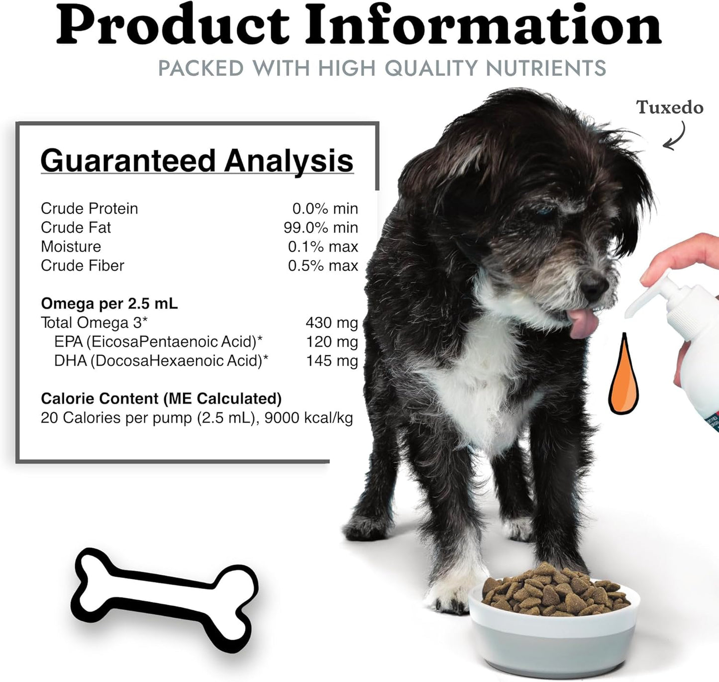 Lachsöl für Hunde 237 ml - Gesunde Haut & Glänzendes Fell, Fischöl, Omega-3 EPA DHA, Flüssiges Nahrungsergänzungsmittel für Haustiere, Rein Natürlich, Unterstützt Gelenk- & Knochengesundheit, Natürlicher Schutz bei Allergien & Entzündungen