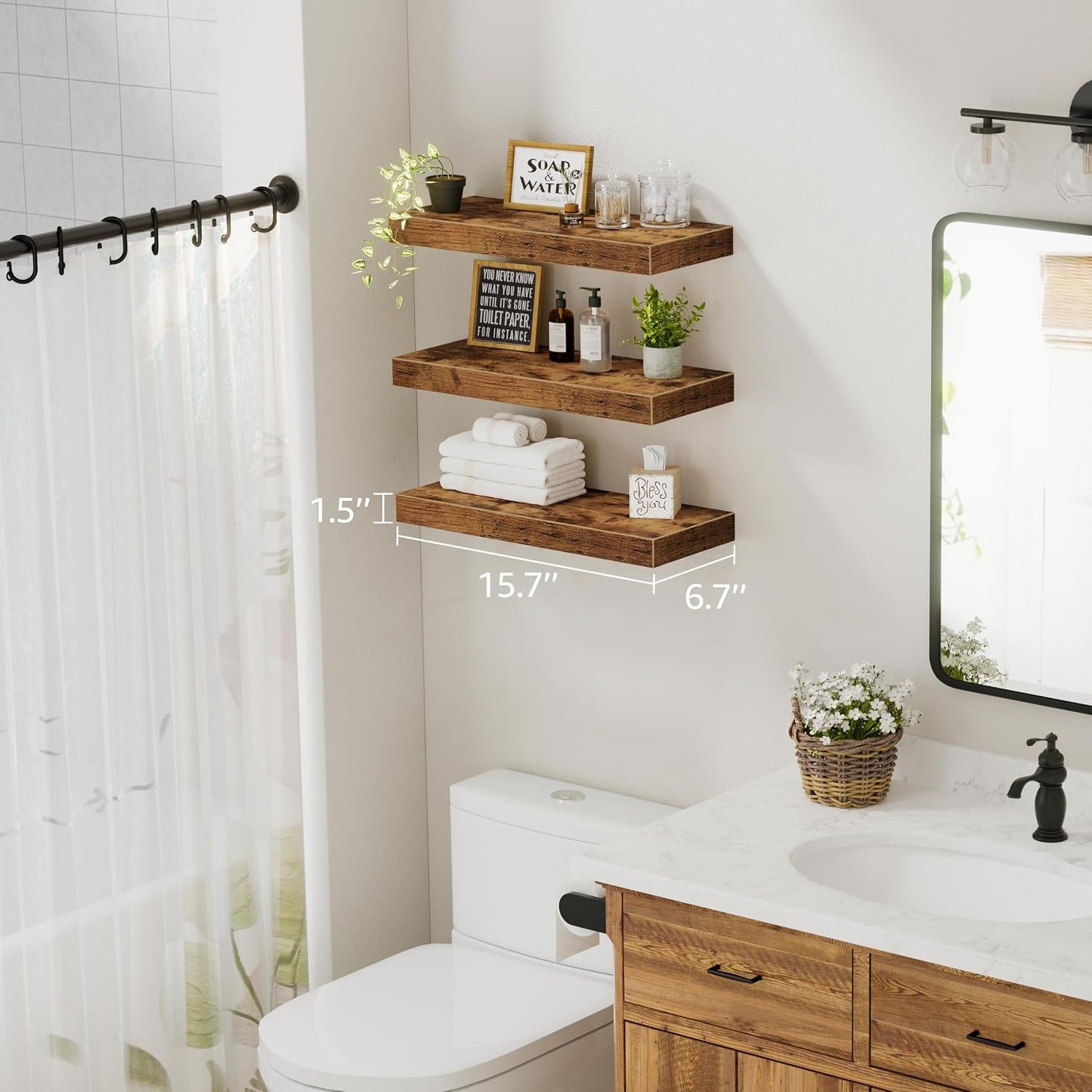 QEEIG Floating Shelves: A Simple yet Stylish Storage Solution