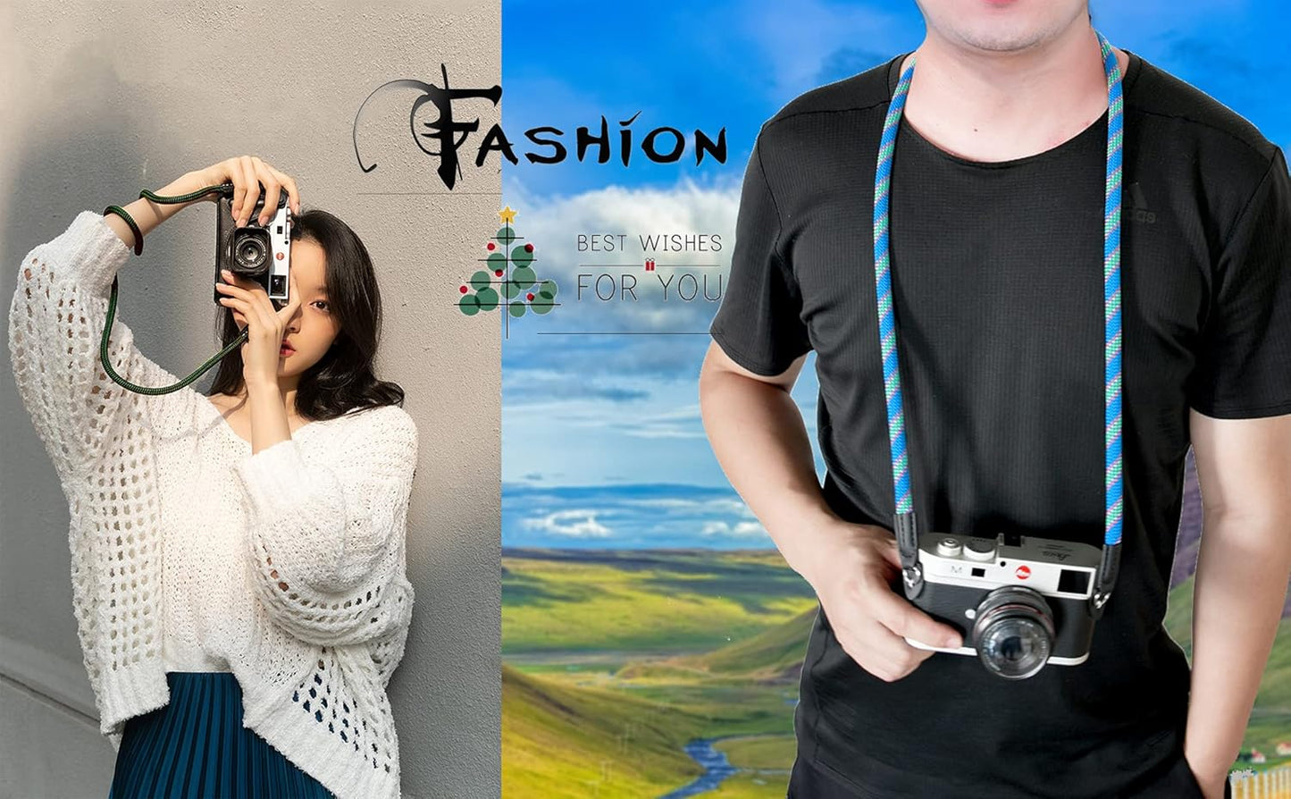 Eorefo Camera Strap Vintage 100cm Nylon Climbing Rope Camera Neck Shoulder Strap