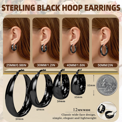 Senteria Dicke, klobige, vergoldete Creolen für Frauen, hypoallergene, 14K vergoldete Creolen, leichte, große goldene Creolen für Frauen, 30 MM