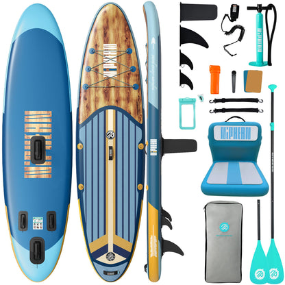 Niphean Inflatable Stand Up Paddle Board with SUP Accessories, Anti-Slip EVA Deck, 10’6’’ Inflatable Paddle Boards for Adults & Youth of All Skill Levels
