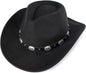 Black-round Metal Buckle Belt