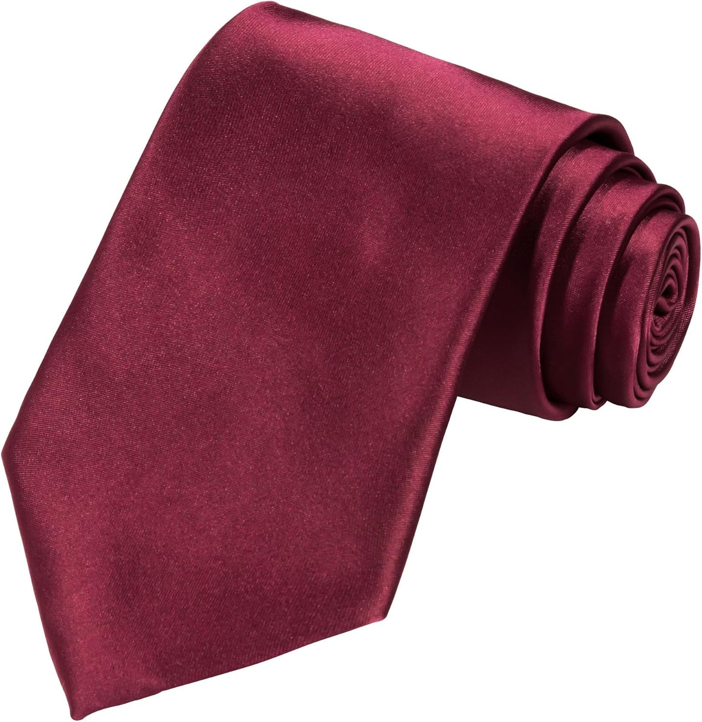 TIE G Solid Satin Color Formal Necktie and Pocket Square Sets