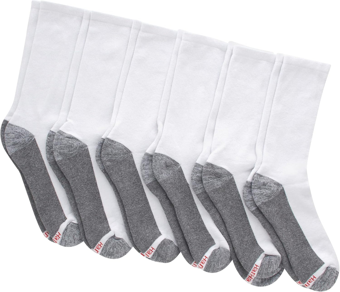 Hanes Herren Crew-Socken Max Cushioned, feuchtigkeitsableitend mit Geruchskontrolle, Multipack