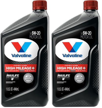 Valvoline MaxLife High Mileage 5W-30 Synthetic Blend Motor Oil 5 Quart