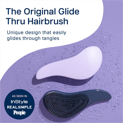 Crave Naturals Glide Thru Entwirrbürste für Erwachsene und Kinder. Entwirrbürste für natürliches, lockiges, glattes, nasses oder trockenes Haar. Haarbürsten für Frauen. Stylingbürste (Blau)
