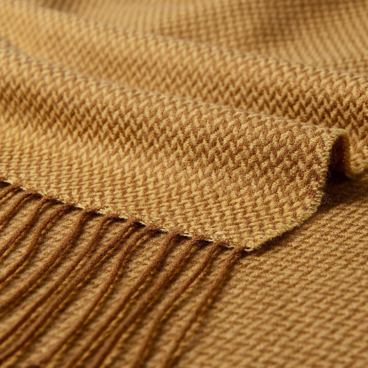 Cozy Up with the BOURINA Herringbone Throw Blanket