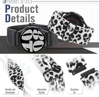 Runostrich Schnellverschluss-Nylon-Uhrenarmband - Breitenwahl - 18mm, 19mm, 20mm, 22mm, 24mm elastische Uhrenarmbänder verstellbares dehnbares Solo Loop Sport Nylon Ersatzarmband für Damen Herren, 3 Stück