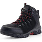 SHULOOK Men's Waterproof Hiking Boots Non-Slip Lightweight Mid Top Ankle Boot Breathable Hiker Trekking Shoes