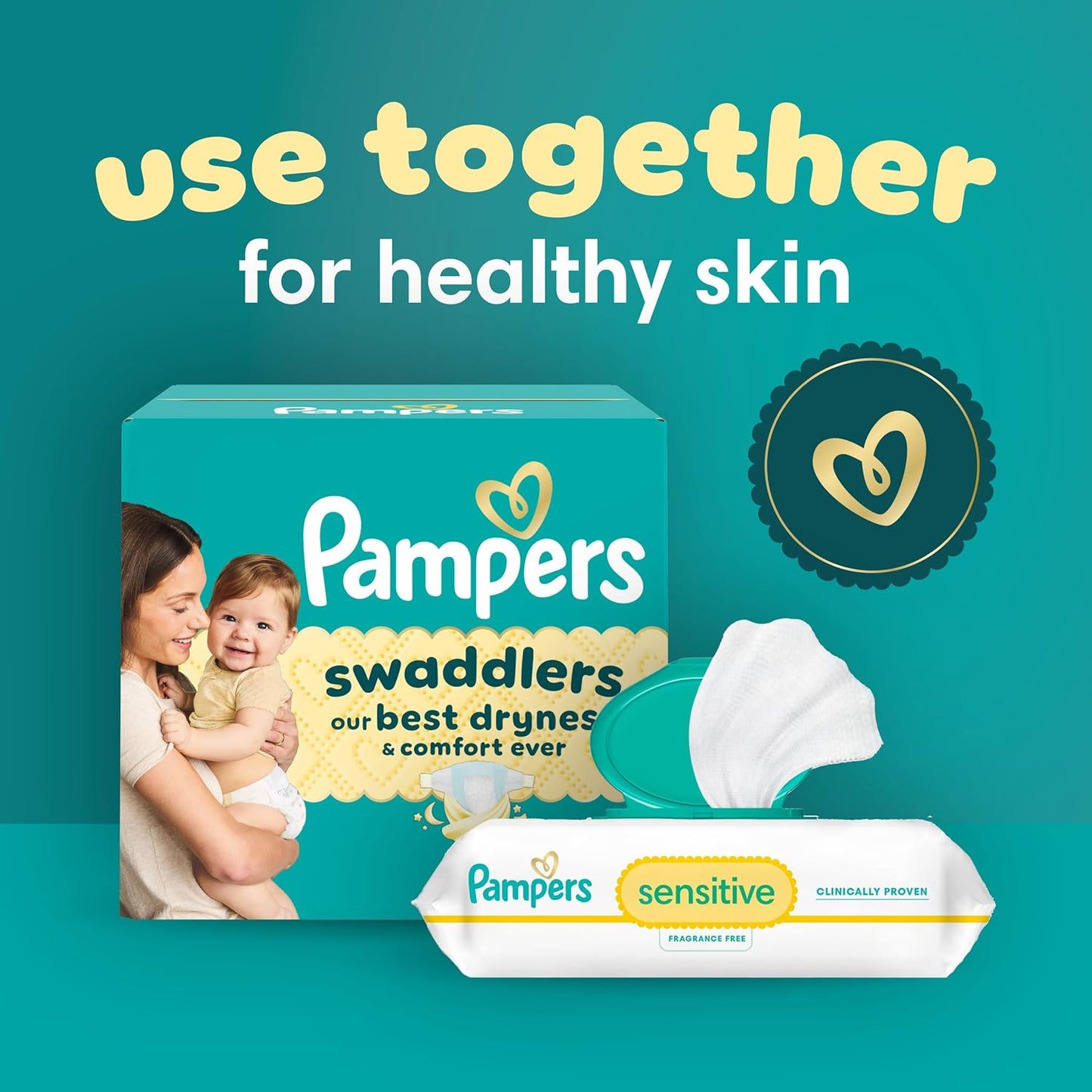 Pampers Swaddlers Windeln, Größe 0 (bis 4,5 kg), 84 Stück, Saugfähig, Hält Babys trocken und bequem, Hautverträgliche Einwegwindel