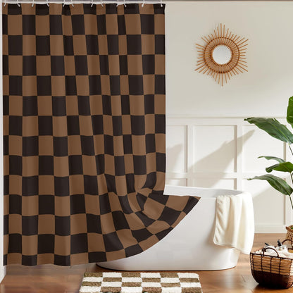 Ohocut Checkered Shower Curtain: A Cute and Practical Addition to Your Bathroom