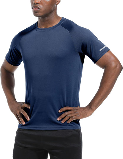Boyzn 1er, 3er, 5er oder 7er Pack Herren-Trainings-Laufshirts, Dry Fit feuchtigkeitsableitendes T-Shirt, Gym Sport Kurzarm-T-Shirts
