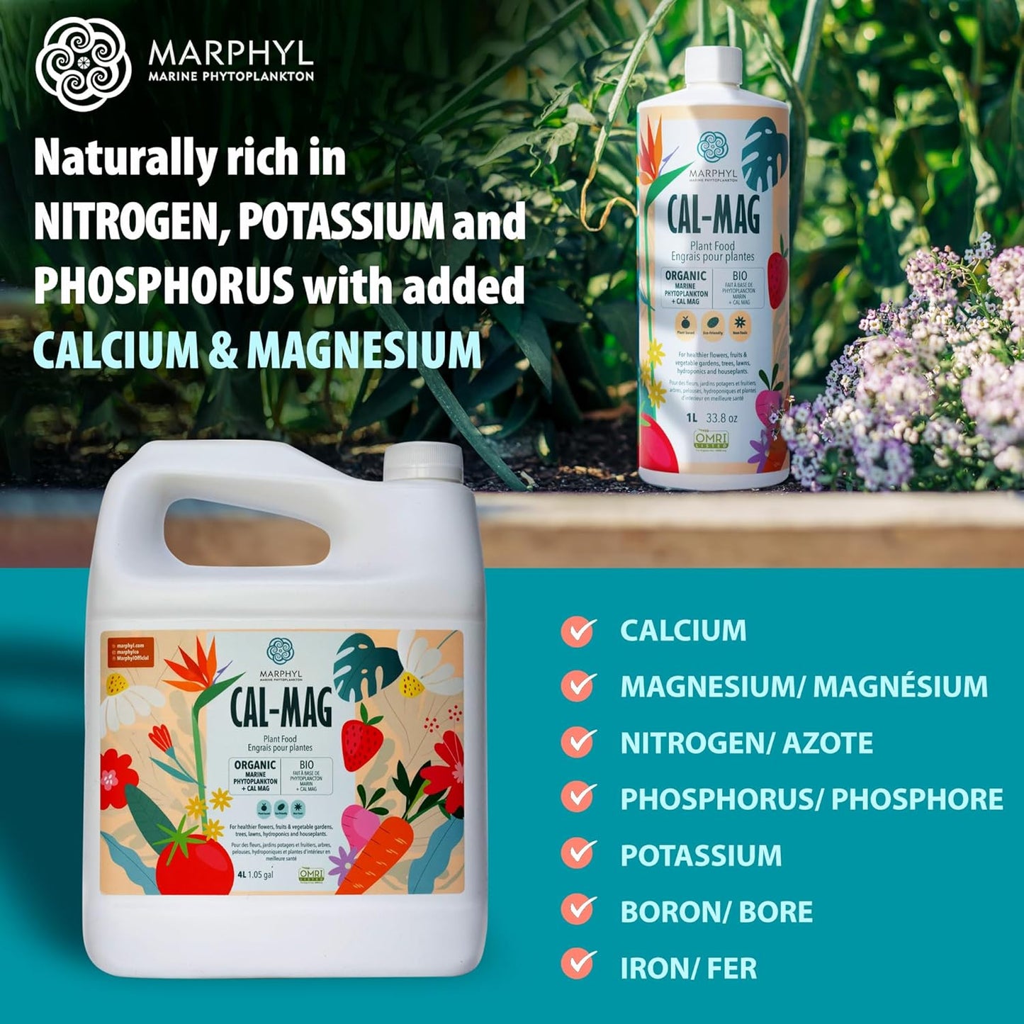 MARPHYL Universaldünger – Organischer, nährstoffreicher Dünger & Bodenverbesserer für Zimmer- & Gartenblumen, Gemüse, Sukkulenten, Bambus & Hydrokulturen