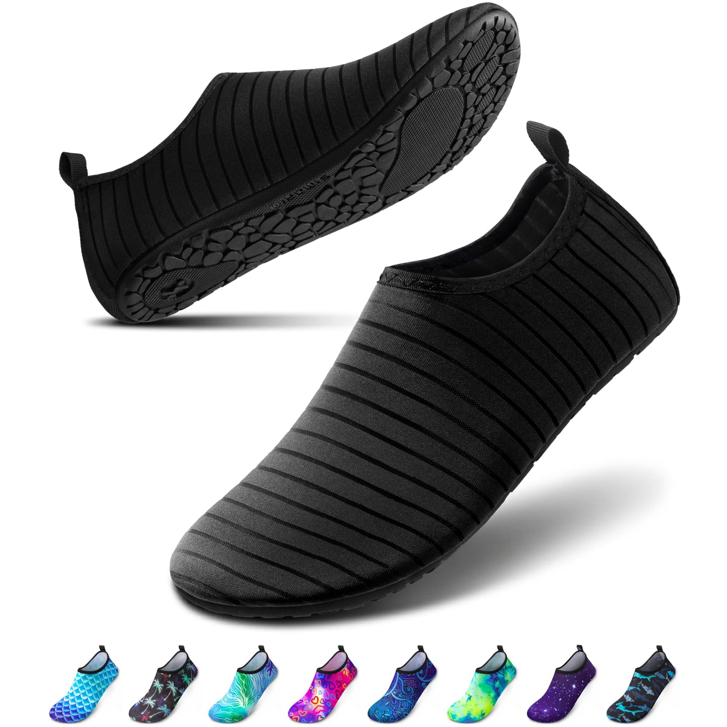 SIMARI Water Shoes for Women Men Swim Aqua Socks Beach Pool Essentials Barefoot Surf River Boat Kayak Sea Yoga Sand Exercise Sport Accessories Breathable Quick-Dry Adult Youth Kid Size SWS001