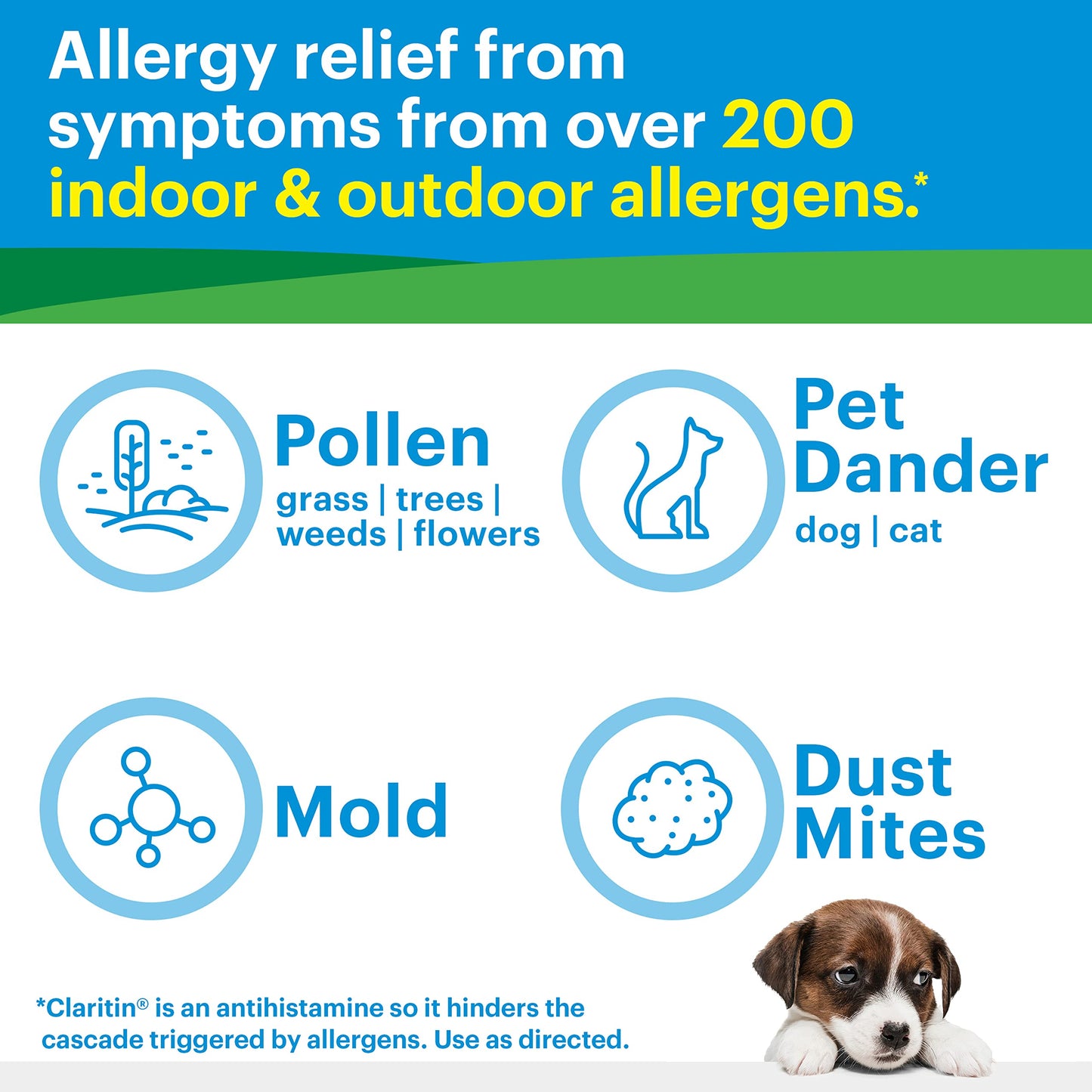 Claritin RediTabs 24 Hour Allergy Medicine, Non-Drowsy Prescription Strength Allergy Relief, Loratadine Antihistamine Tablets, 30 Count (Pack of 2)