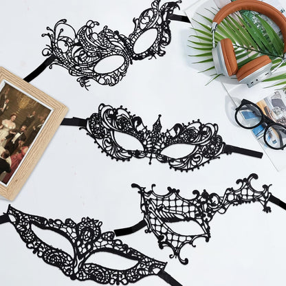 8Pcs Mardi Gras Masquerade Mask for Women Vintage Antique Lace Venetian Mask for Halloween Masquerade Party