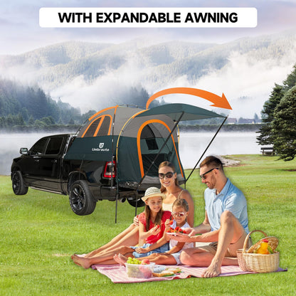 Truck Bed Tent 5.5-6ft: Easy Set Up Umburato Pickup Truck Tents for Camping, Waterproof PU3000mm Canopy for Truck Camper, Portable, Spacious for 2 Person Green