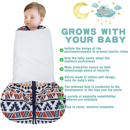BSTOPPT Fleece Newborn Sleep Sack Baby Swaddle,3-Way Adjustable Wearable Blanket,2 Pack Fleece Swaddling sleeping bag TOG 2.0， (Blue&Green, 0-3 Months)