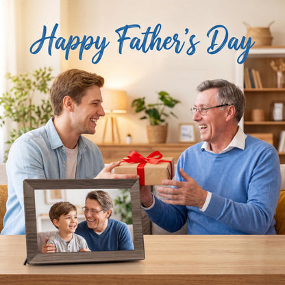 Frameo 10.1 Inch WiFi Digital Picture Frame, Smart Cloud Electronic Photo Frame with HD IPS Touch Screen Slideshow 32GB Memory Auto-Rotate Wall Mount, Share Photos/Videos from Phone - Gifts for Mom