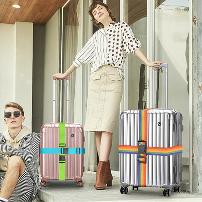 BILIONE 4er-Pack Gepäckgurte | 79 Zoll lange Gurte sichern den Koffer auf Reisen, TSA-zugelassenes Premium-Zubehör zum Anbringen einer zusätzlichen Tasche für den Reisegepäckverschluss (Blau+Orange+Grün+Pink)
