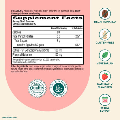 Neuriva Neuriva Brain Performance - Original Gummies 12/50 Ct., Strawberry, 50 Count