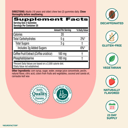 NEURIVA Plus Brain Supplements for Memory and Focus, Clinically Tested Nootropics Neurofactor and Phosphatidylserine with Vitamin B12, Vitamin B6, 50 Count Strawberry Gummies (Pack of 12)