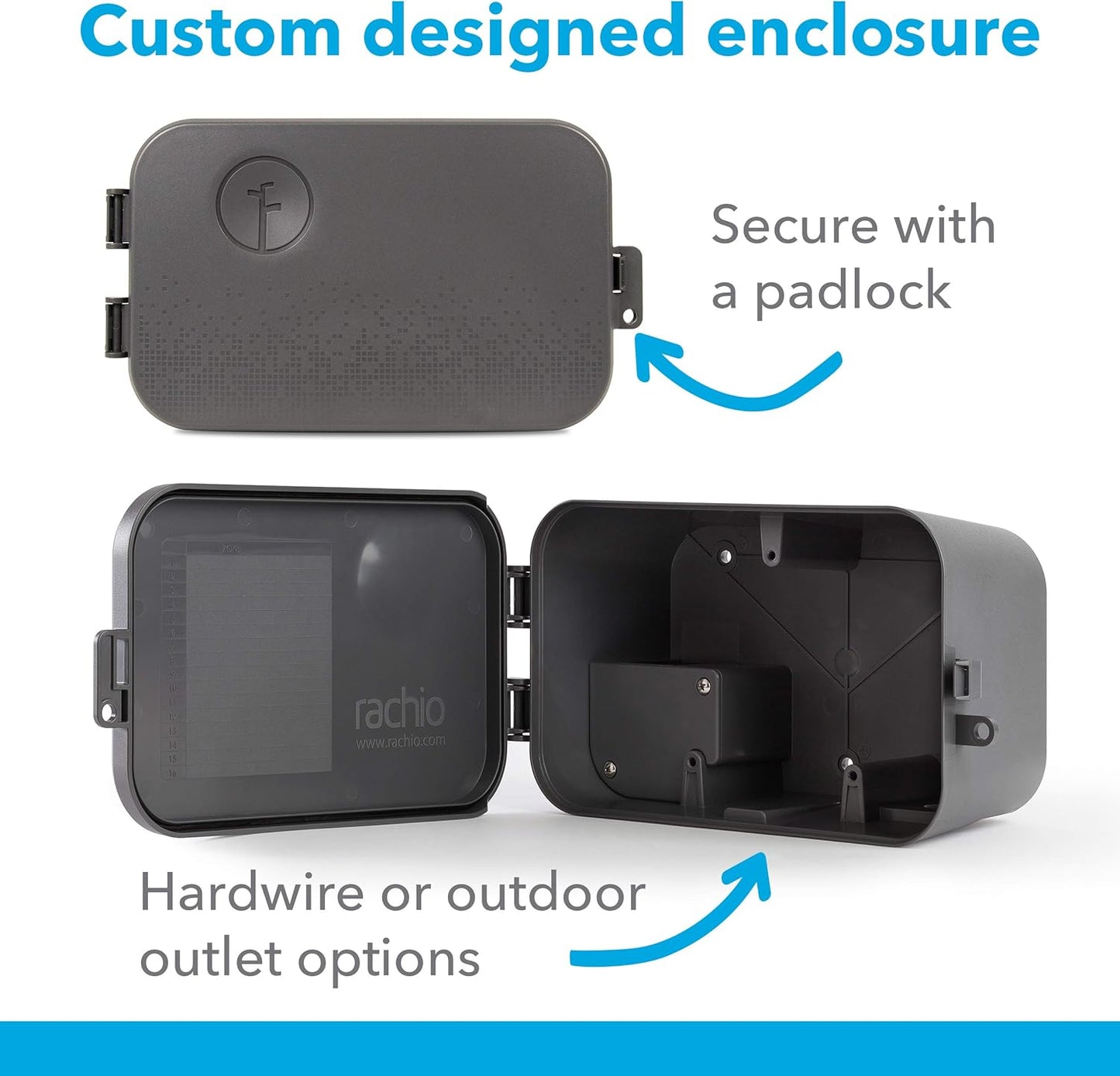 Rachio Smart Sprinkler Controller Weatherproof Outdoor Enclosure, Compatible with Rachio 3 Smart Controllers, also 2nd and 3rd Generation Compatible