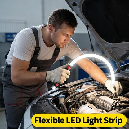 THOUSAND SUNNY Flexible LED Light Stick 30", Rechargeable Bendable Work Light with 3 Modes High Lumen for Mechanic Car Repairs Under Hood Garage Inspection