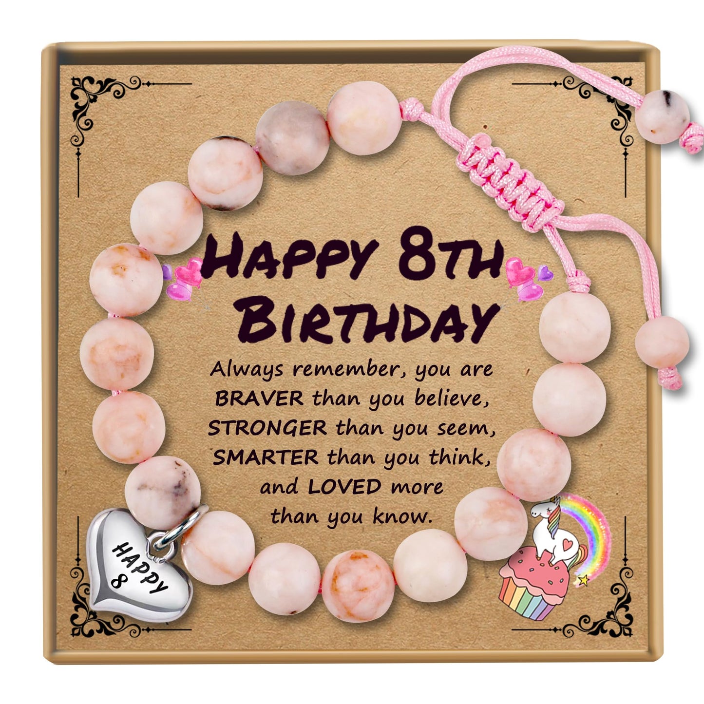 Sereney Birthday Gifts for Girls, Beaded Bracelets as 1/2 1 2 3 4 5 6 7 8 9 10 11 12 13 14 15 16 Year Old Birthday Gift, Adjustable Cross/Pearl Bracelet as Happy Birthday Gifts for Daughter