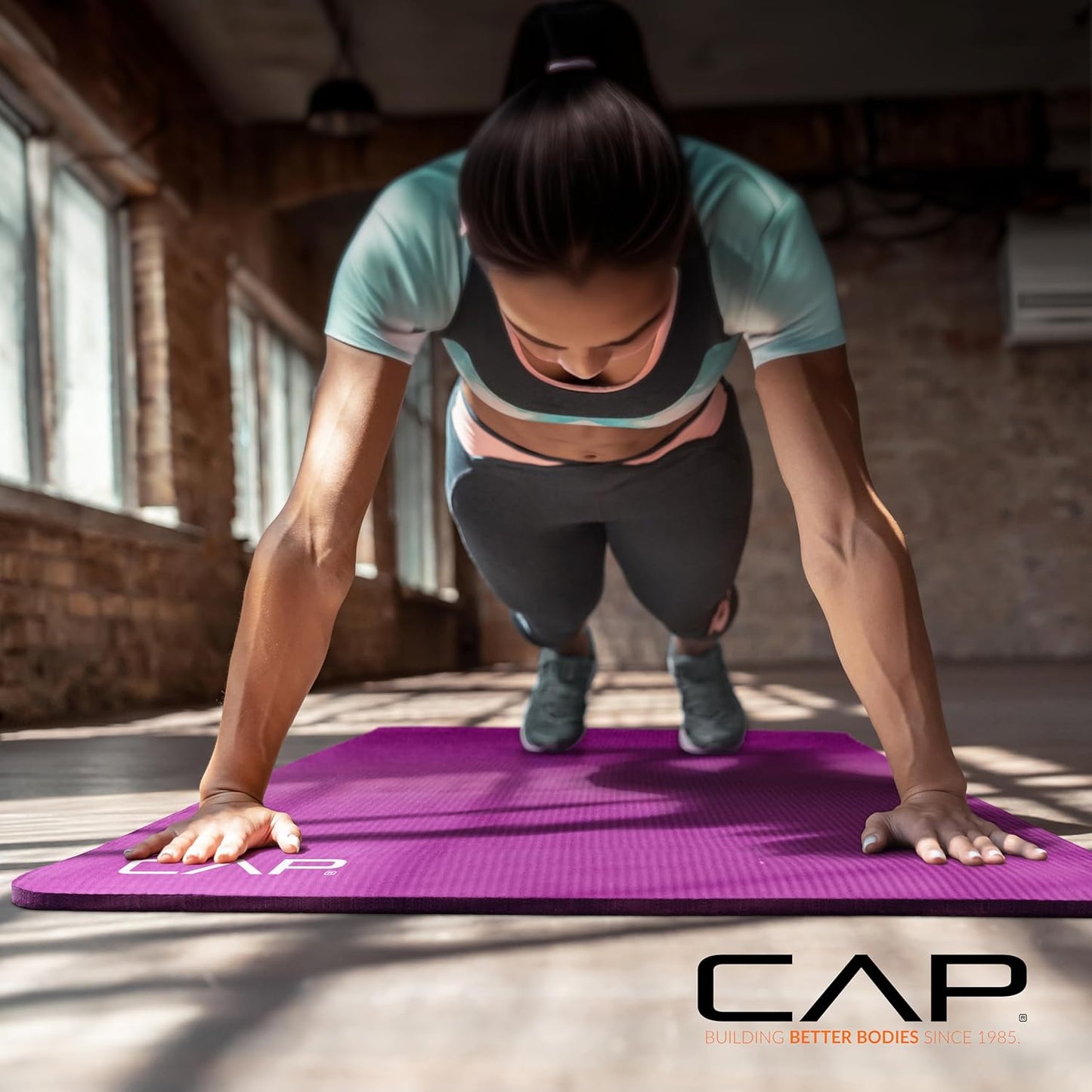 CAP Barbell Yogamatte mit hoher Dichte, 1,27 cm, mit Tragegurt | Mehrere Optionen