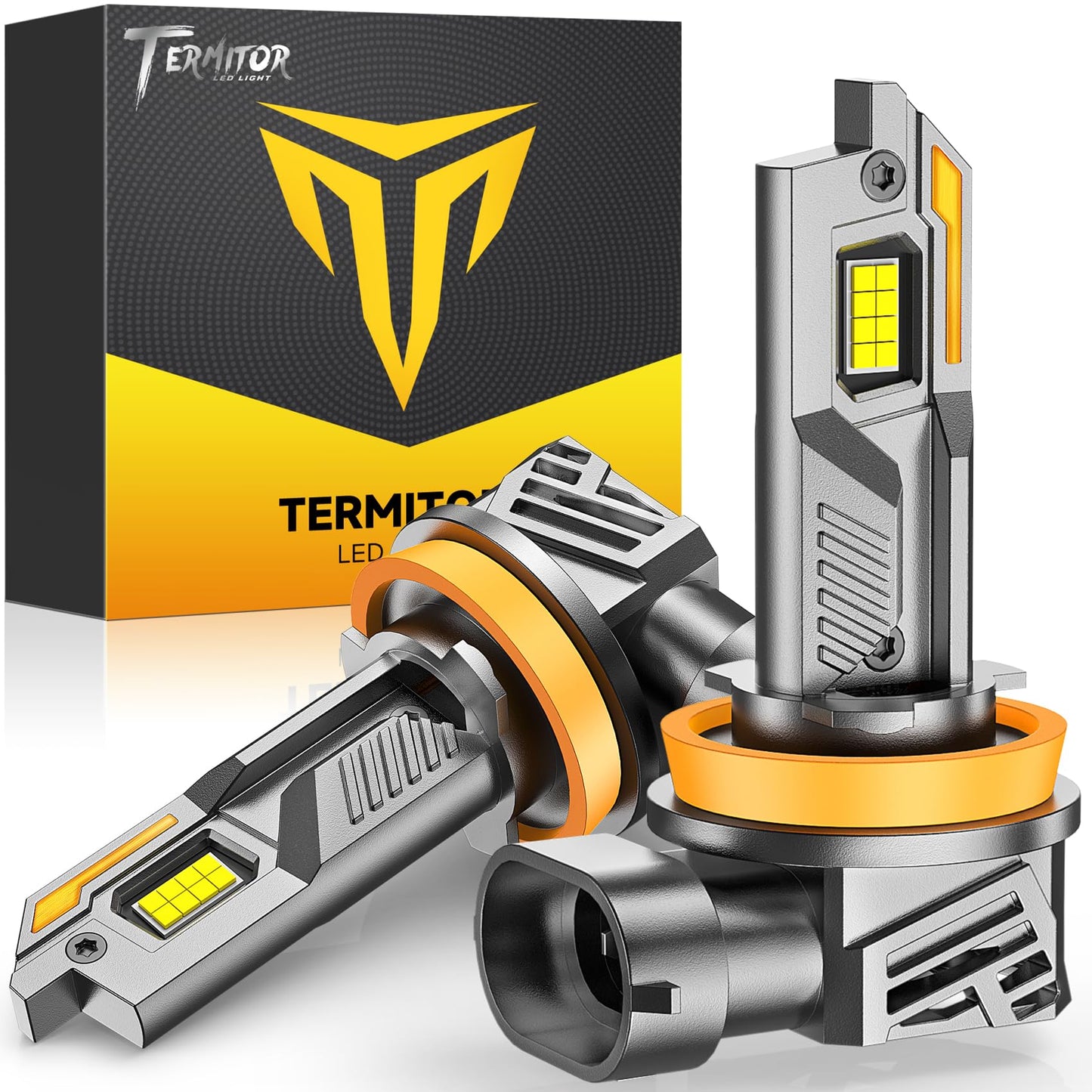 Termitor 2026 Upgraded H13/9008 Light Bulbs, 100,000LM 15X Ultra-Bright, 6500K Pure White 9008/H13 Fog Light Off-Road Conversion Kits, Easy Plug-N-Play Installation, IP68 Waterproof, Pack of 2