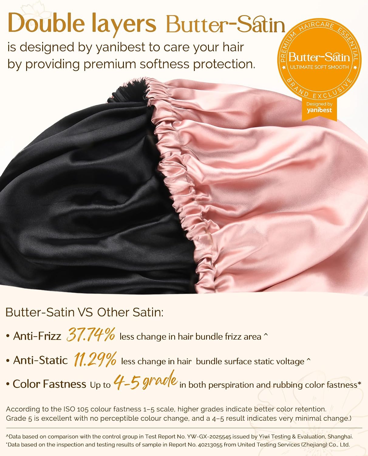 YANIBEST Silk Bonnet Satin Bonnet for Sleeping