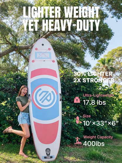 Niphean（Ultra-Light） Inflatable Paddle Board with StabilTrac Fin and Durable SUP Accessories, 10' Stand Up Paddle Boards for Adults & Youth, Versatile Yoga Paddle Board, Gift Ideas
