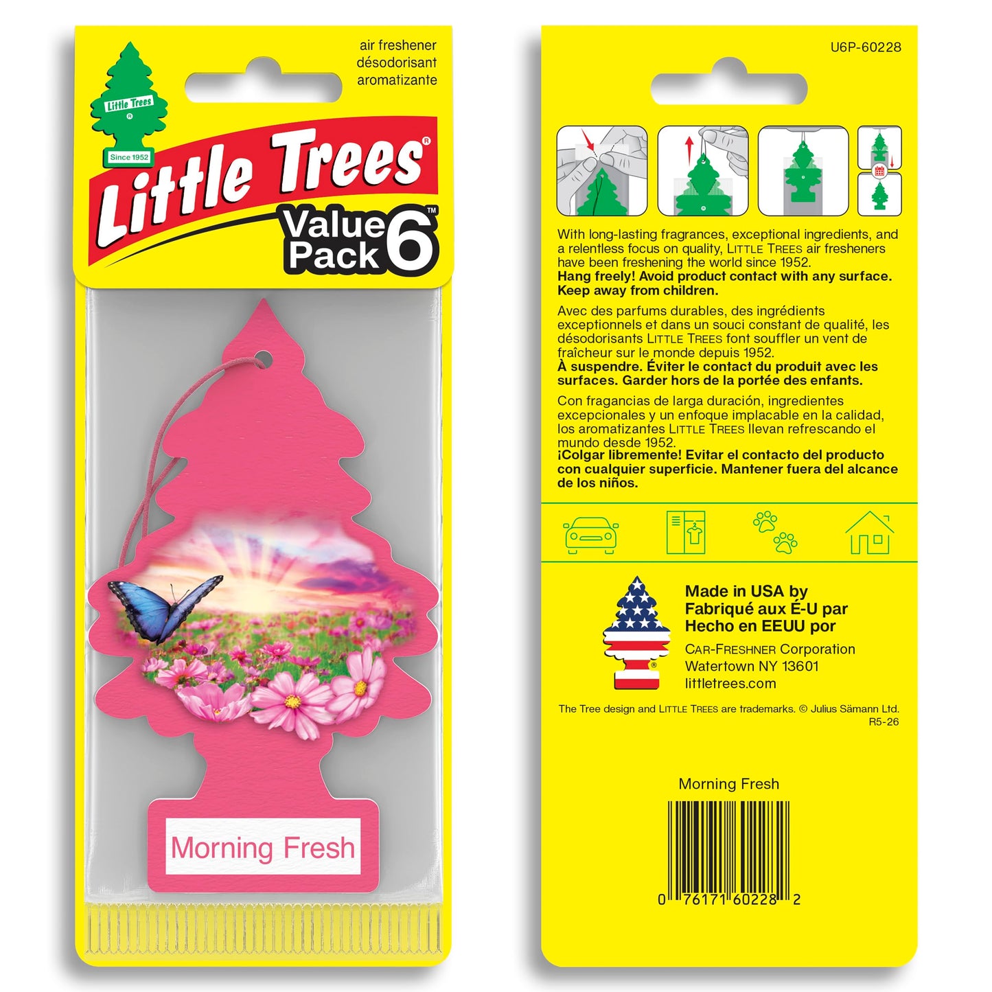 LITTLE TREES Car Air Freshener | Hanging Tree Provides Long Lasting Scent for Auto and Home | Black Ice, 24 Air Fresheners