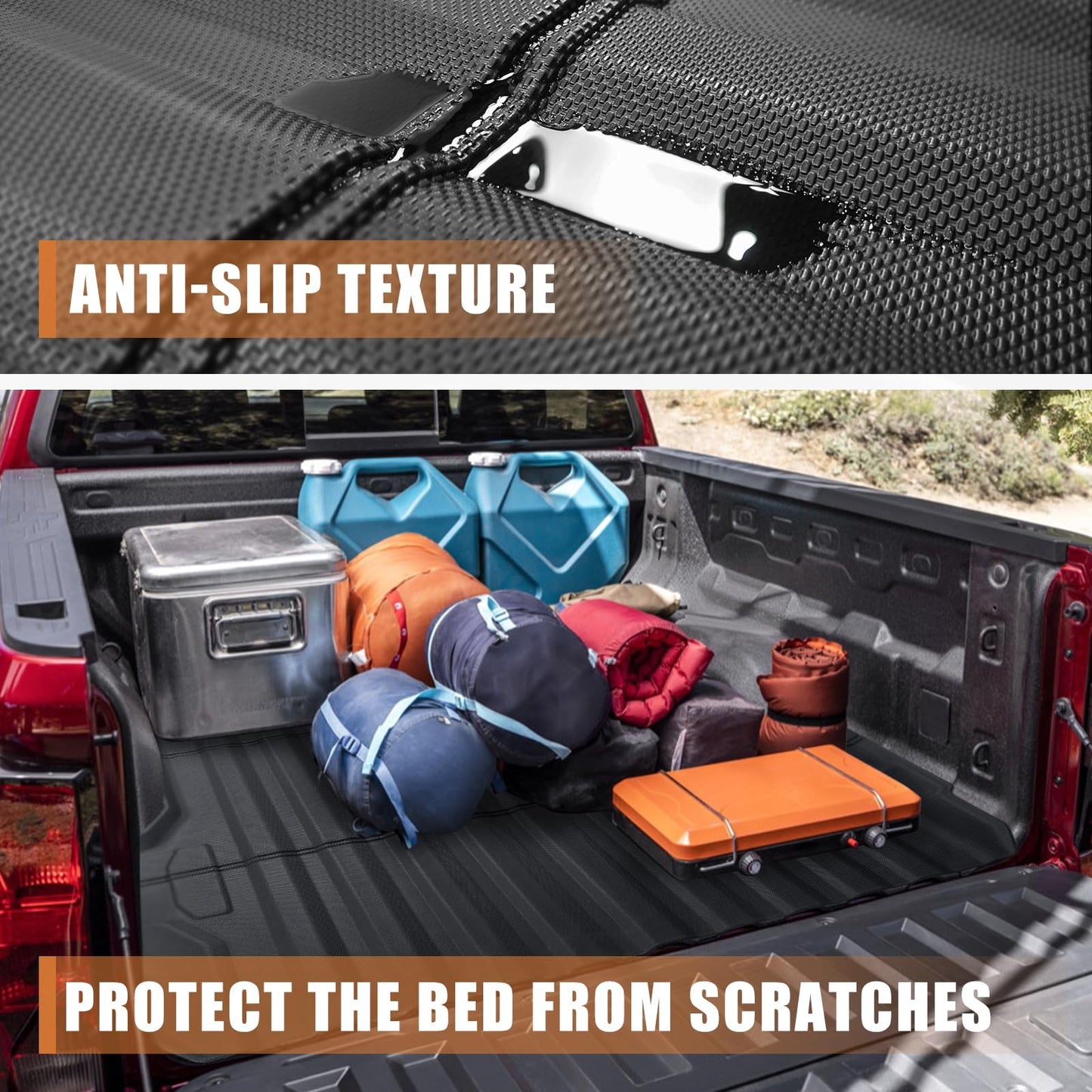 TripleAliners Truck Mat Compatible with 2019-2026 Chevy Silverado 1500 / GMC Sierra 1500 6.6FT Accessories, Truck Bed Mat Heavy Duty Custom Fit All Weather Protection TPE Pickup Liner, Standard Bed