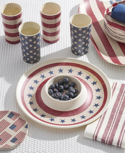 Vintage Americana Chip 'n Dip Tray for Easy Entertaining