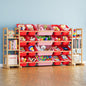 SpaceAid Toy Storage Organizer with 6 Shelves and 12 Bins, Bookshelf/Bookcase, Kids Bin Shelf, Toys Box for Playroom Organization for Bedroom & Room Decor, White, 52.3" W