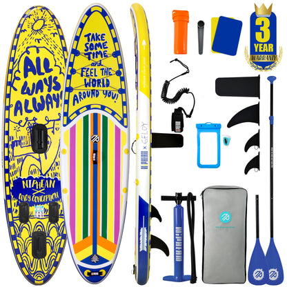 Niphean Inflatable Stand Up Paddle Board with SUP Accessories, Anti-Slip EVA Deck, 10’6’’ Inflatable Paddle Boards for Adults & Youth of All Skill Levels