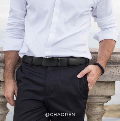 CHAOREN Mens Belt Leather Belts for Men Ratchet Belt, Customizable Fit (35mm)