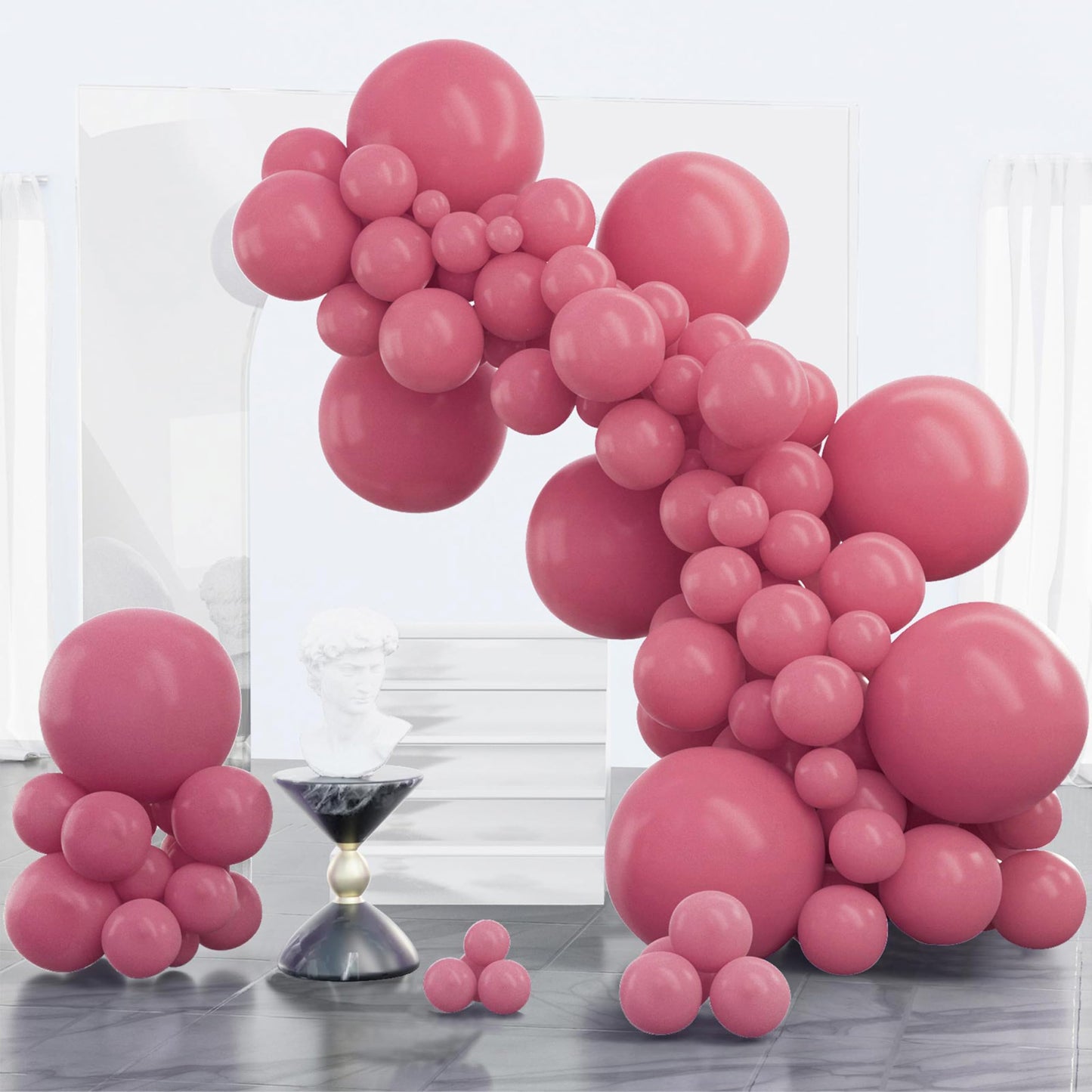 PartyWoo Light Pink Balloons 100 pcs Different Sizes of 36 18 12 10 5 Inch Pastel Baby Pale Pink Balloon Arch Kit Garland for Baby Shower Valentine's Day Princess Birthday Party Decorations Pink-Y48