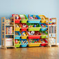 SpaceAid Toy Storage Organizer with 6 Shelves and 12 Bins, Bookshelf/Bookcase, Kids Bin Shelf, Toys Box for Playroom Organization for Bedroom & Room Decor, White, 52.3" W