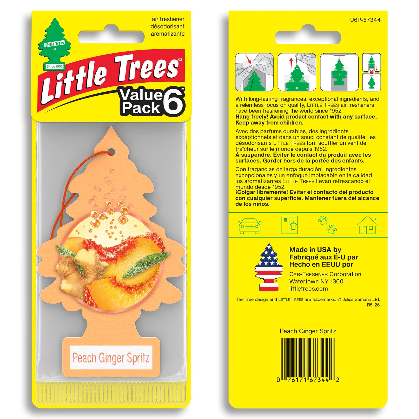 LITTLE TREES Car Air Freshener | Hanging Tree Provides Long Lasting Scent for Auto and Home | Black Ice, 24 Air Fresheners