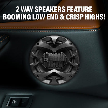 BOSS Audio Systems CH6530 Chaos Series 6,5 Zoll Auto Lautsprecher - 300 Watt (Paar), 3 Wege, Full Range, Hochtöner, Koaxial, Paarweise verkauft