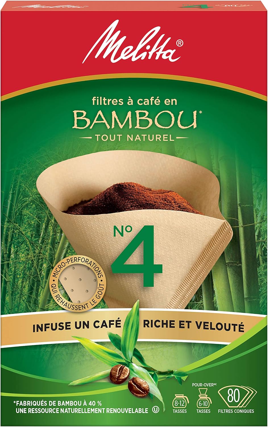 Melitta 625000 Bambus Super Premium Kaffeefilter, Grün