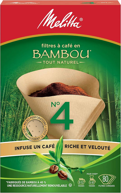 Melitta 625000 Bambus Super Premium Kaffeefilter, Grün
